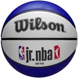 Wilson Basketball, Jr. NBA DRV Light, Outdoor und Indoor, Größe: 5, Blau/Rot/Weiß