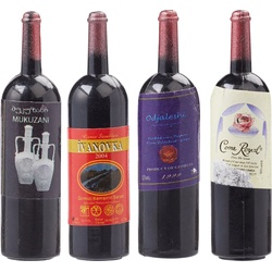 HobbyFun Dekofigur Weinflasche (4 St), 4er-Set