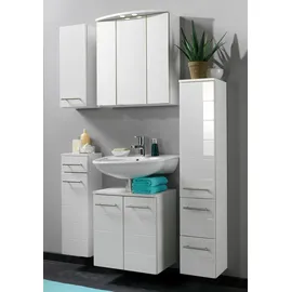 WELLTIME Hängeschrank WELLTIME "Porto", weiß, B:25cm H:64cm T:20cm, Holzwerkstoff, MDF, Schränke, Hängeschrank, Breite 25 cm, mit hochglänzenden Fronten