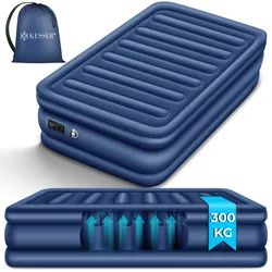 KESSER® Aufblasbare Matratze Luftbett mit eingebauter elektrischer Pumpe integrierte erhöhte aufblasbare Matratze für Übernachtungsgäste mit Aufbewahrungstasche