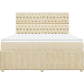 vidaXL Boxspringbett 180 x 200 cm Weiss