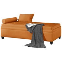 Relaxliege 100x200 cm mit wählbarer Matratze orange - Kamina Komfort