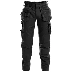 Dassy    Arbeitshose Flux mit Stretch, Holstertaschen und in Schwarz, Gr. 42