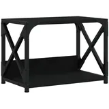 vidaXL Druckerständer 2 Ablagen Schwarz 44x26x31,5 cm Holzwerkstoff