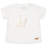 Little Dutch Kurzärmeliges T-Shirt Little Goose Walking White, Größe 68 | Little Dutch