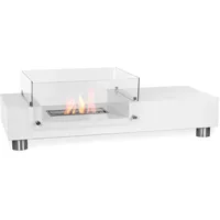 Moritz Ethanol Kamin Standkamin I Tisch Kamin I 35 x 112 x 50 cm weiß I 1,5 Liter Brenner I Bioethanol Kamin IEthanol Kaminofen Indoor Outdoor I I...