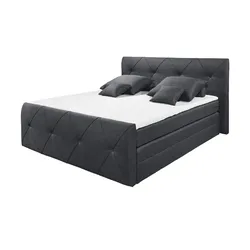 meinBett Boxspringbett  Cleo , schwarz , Maße (cm): B: 200 H: 114