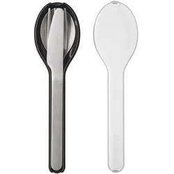 Mepal Ellipse Besteck für die Reise Farbe Nordic Black