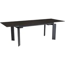 FineBuy Ausziehtisch 180–240 x 77 x 0 cm schwarz