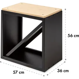 Blumfeldt Kaminholzregal Stahl 57 x 56 x 36 cm Schwarz