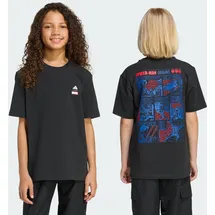 adidas Marvel Spider-MAN Graphics Tee, Black/Off White, 7-8 Years
