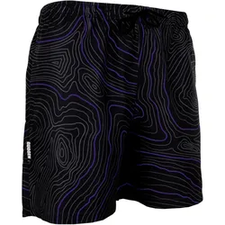 GUGGEN MOUNTAIN 2335 Herren Badehose Streifen lässige Boardshorts Linien Muster L