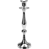 Mojawo Dekorativer und schwerer Kerzenleuchter Metall Silber 27cm