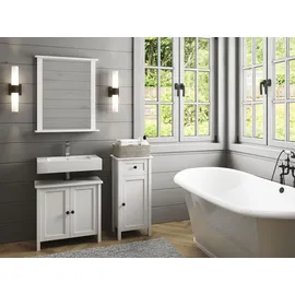 WELLTIME Waschbeckenunterschrank »SYLT« Badmöbel, Breite 65cm weiß