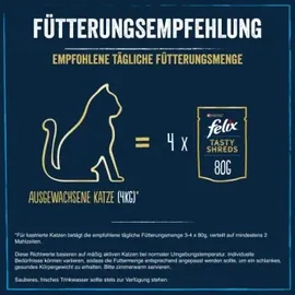 FELIX Tasty Shreds Geschmacksvielfalt vom Land 10 x 80 g