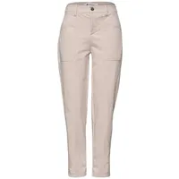 STREET ONE High Waist Barrel Leg Hose Beige 34 28