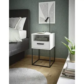 Möbel Boss Nachtschrank Cudro 40 x 38,5 x 65 cm Weiß