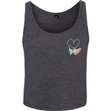 Mister Tee Ladies Kicks Love EMB Tank - Grau - L