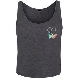 Mister Tee Ladies Kicks Love EMB Tank - Grau - L