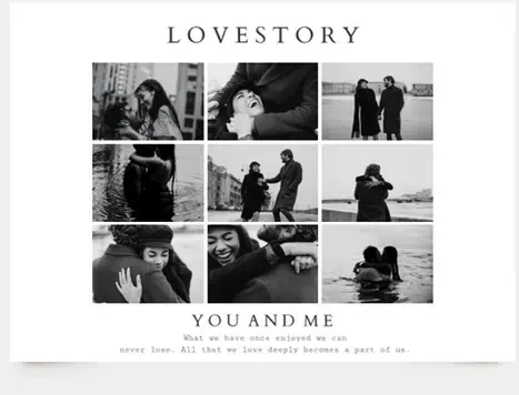 Fotocollage "Lovestory" auf Poster