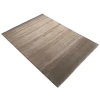 WAWA TEPPICH Taup Grau Teppich 100% Wolle 200x300 cm Handgewebt einfarbig gefärbt Uni AN2