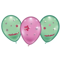 4 Ballons DIY grün lila