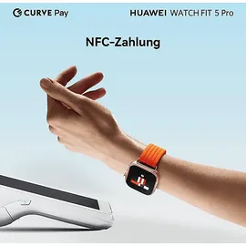 Huawei Watch Fit 5 BT 48 mm Aluminiumgehäuse Silber Fluorelastomerarmband Weiß inkl. FreeBuds 7i
