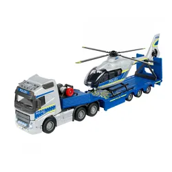 Simba Dickie Majorette Volvo Truck + Airbus Police Helicopter, Lkw + Hubschraube