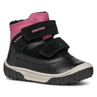 GEOX Baby-Mädchen B OMAR Girl WPF C Ankle Boot, Black/Fuchsia, 22 EU - 22 EU