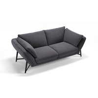 Sofanella 2-Sitzer Stoff Estella, Relaxsofa, Designsofa, Designer Couch, Italienisches Sofa, 2er Sofa grau