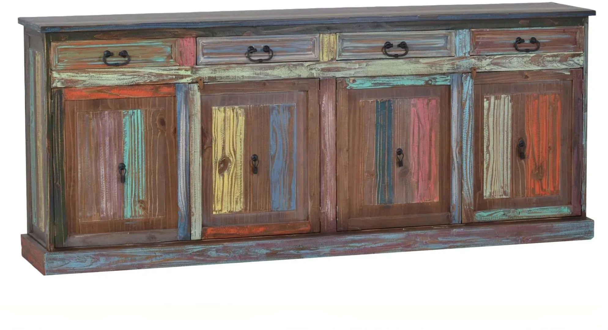 Sideboard Cancun Massivholz Pinie Shabby Chic Mexiko Möbel Mexikanisch