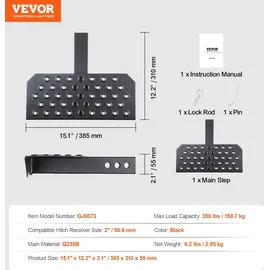 Vevor Anhängerkupplungsstufe 50,8 mm 385 mm lang