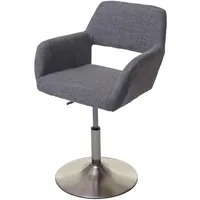 Esszimmerstuhl MCW-A50 III, Stuhl Küchenstuhl, Retro 50er Jahre, Stoff/Textil grau, Fuß gebürstet