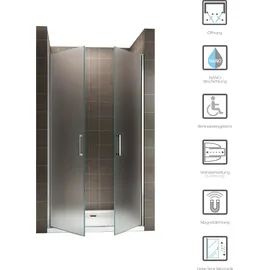 iflair Lara Duschtür rechts 80 x 195 cm grau satiniert ESG Sicherheitsglas
