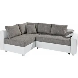 Collection AB Ecksofa »Parma L-Form«, mit Bettfunktion und Federkern grau