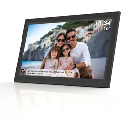 Denver PFF-1503B Digitaler Bilderrahmen 39,6 cm 15,6 Zoll Touchscreen, Schwarz