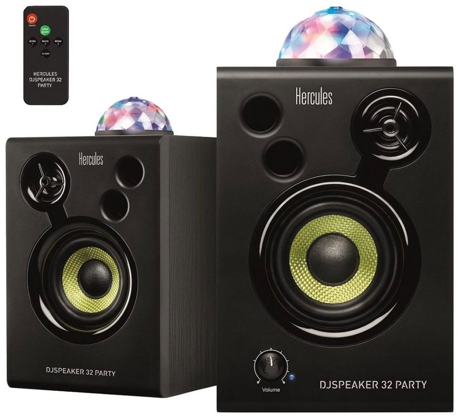 HERCULES DJ Speaker 32 Party-Lautsprecher (Monitor-Boxen, 30 W) schwarz