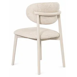 aea Edle Esszimmer Garnitur Designer Esstisch 4x Textilstühle Spiegel - Weiß