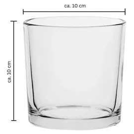 SANDRA RICH Teelichtglas Cyli Glas Transparent/Weiß