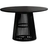 FineBuy Esstisch rund Ø 120 cm schwarz