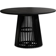 FineBuy Esstisch rund Ø 120 cm schwarz