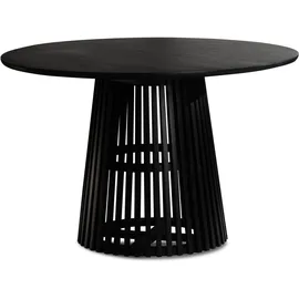 FineBuy Esstisch rund Ø 120 cm schwarz