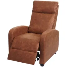 Mendler Fernsehsessel HWC-F76, Relaxsessel Sessel Liegesessel, Liegefunktion verstellbar Stoff/Textil ~ vintage Wildlederimitat