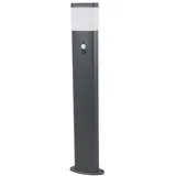 LINDBY Außenleuchte Edelstahl 80 cm inkl. Bewegungsmelder schwarz