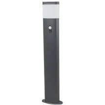LINDBY Außenleuchte Edelstahl 80 cm inkl. Bewegungsmelder schwarz