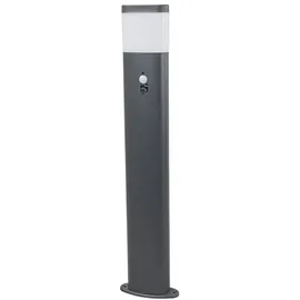 LINDBY Außenleuchte Edelstahl 80 cm inkl. Bewegungsmelder schwarz