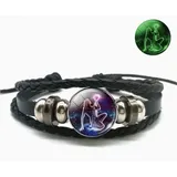 Stelby Armband mit Gravur Sternzeichen Wassermann mit 3D Gravur im Glas (Weihnachtsgeschenk, Geburtstagsgeschenk, Valentinstaggeschenk, modern, minimalistisch), langlebig, pflegeleicht, unisex bunt