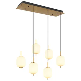 GLOBO Ewald 6-flg. 13,5 cm oval messingfarben