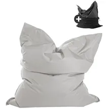 mokebo Sitzsack Outdoor XXL mit Schutzhülle Der Große Bean Bag oder Riesen-Sitzsack, in Grau