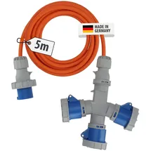 Brennenstuhl 1167670205 Strom Camping-CEE-Verlängerungskabel Grau, Blau, Orange 2 m H07RN-F 3G 2,5 mm2